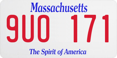 MA license plate 9UO171