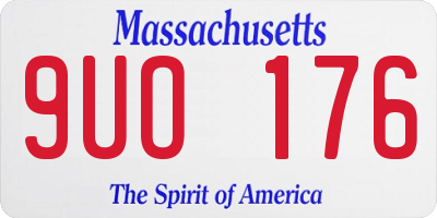 MA license plate 9UO176