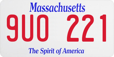 MA license plate 9UO221