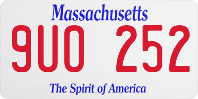 MA license plate 9UO252