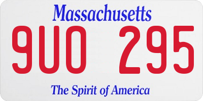 MA license plate 9UO295