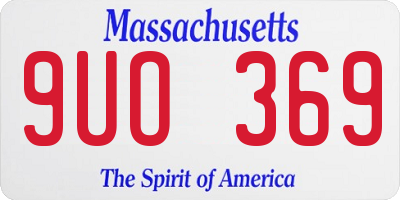 MA license plate 9UO369