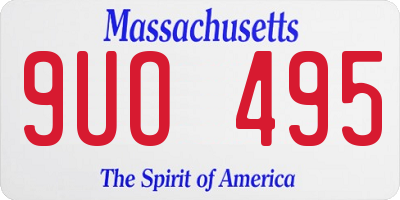 MA license plate 9UO495