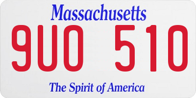 MA license plate 9UO510