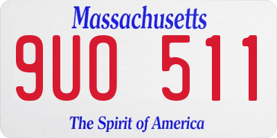 MA license plate 9UO511