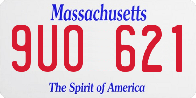 MA license plate 9UO621