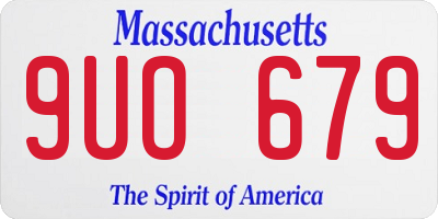 MA license plate 9UO679