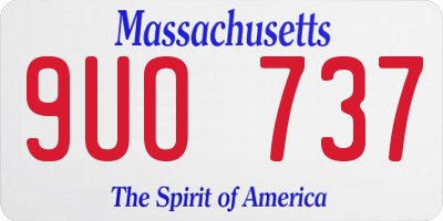 MA license plate 9UO737