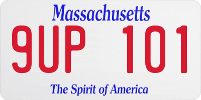 MA license plate 9UP101