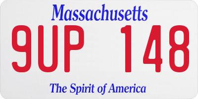 MA license plate 9UP148