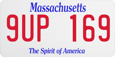MA license plate 9UP169