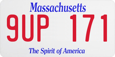 MA license plate 9UP171