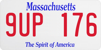 MA license plate 9UP176