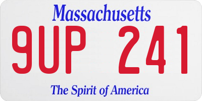 MA license plate 9UP241