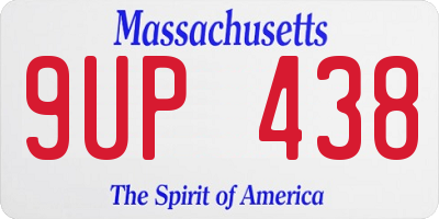 MA license plate 9UP438