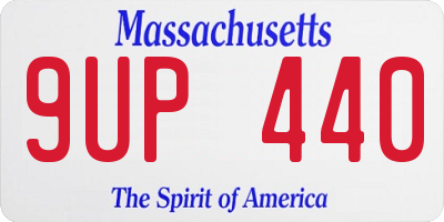 MA license plate 9UP440
