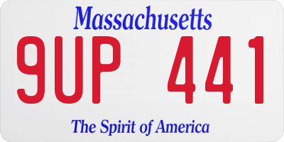 MA license plate 9UP441