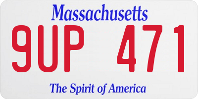 MA license plate 9UP471