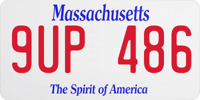 MA license plate 9UP486