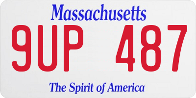MA license plate 9UP487