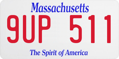 MA license plate 9UP511