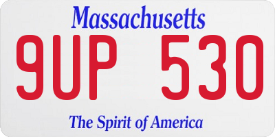 MA license plate 9UP530