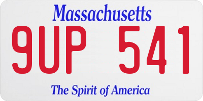 MA license plate 9UP541