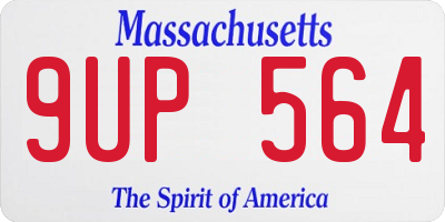 MA license plate 9UP564
