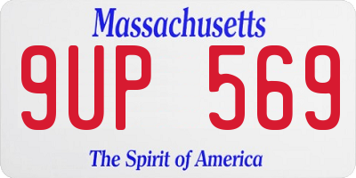 MA license plate 9UP569