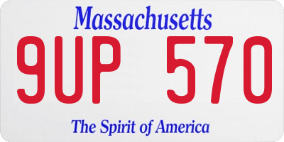 MA license plate 9UP570