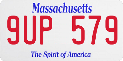 MA license plate 9UP579