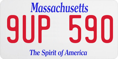 MA license plate 9UP590