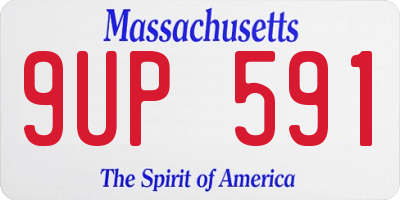 MA license plate 9UP591