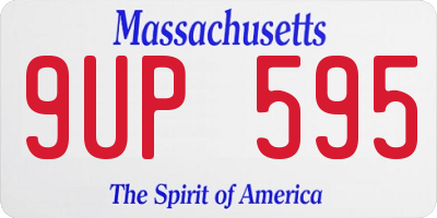 MA license plate 9UP595