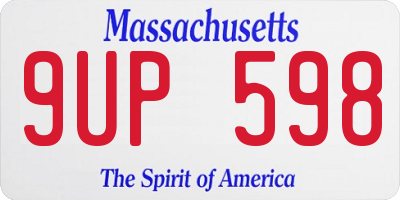 MA license plate 9UP598