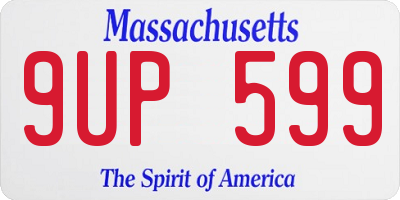 MA license plate 9UP599
