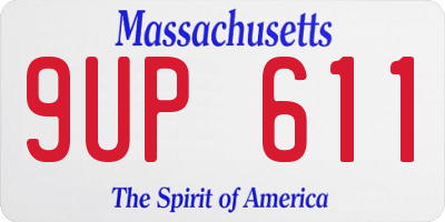MA license plate 9UP611