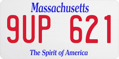 MA license plate 9UP621