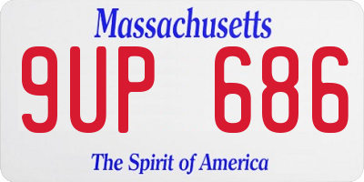 MA license plate 9UP686