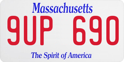 MA license plate 9UP690