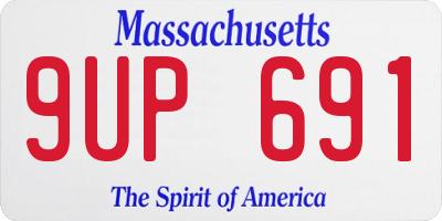 MA license plate 9UP691