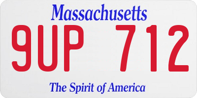 MA license plate 9UP712