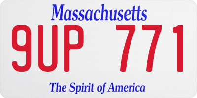 MA license plate 9UP771