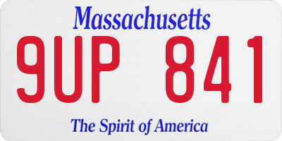 MA license plate 9UP841