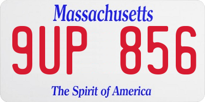 MA license plate 9UP856