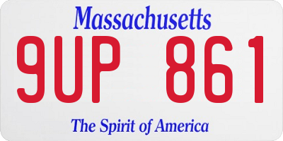 MA license plate 9UP861
