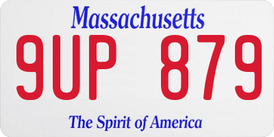 MA license plate 9UP879