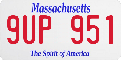 MA license plate 9UP951
