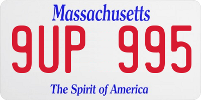 MA license plate 9UP995