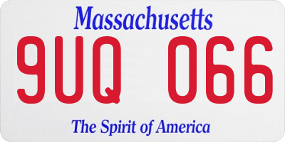 MA license plate 9UQ066